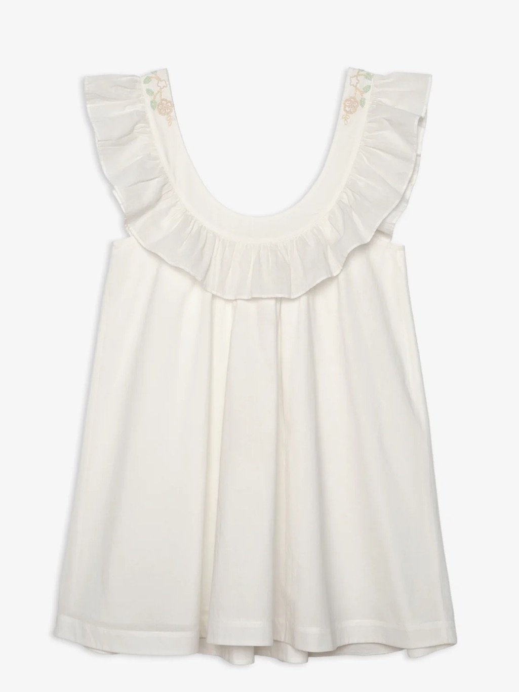 Nwt (M) For Love & Lemons Cora Retro Babydoll Slip Dress / Nightgown, Beaded — image 6 of 7